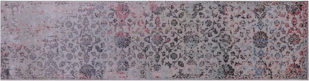 Runner Persian Tabriz Hand Knotted Wool & Silk Rug - Manhattan Rugs