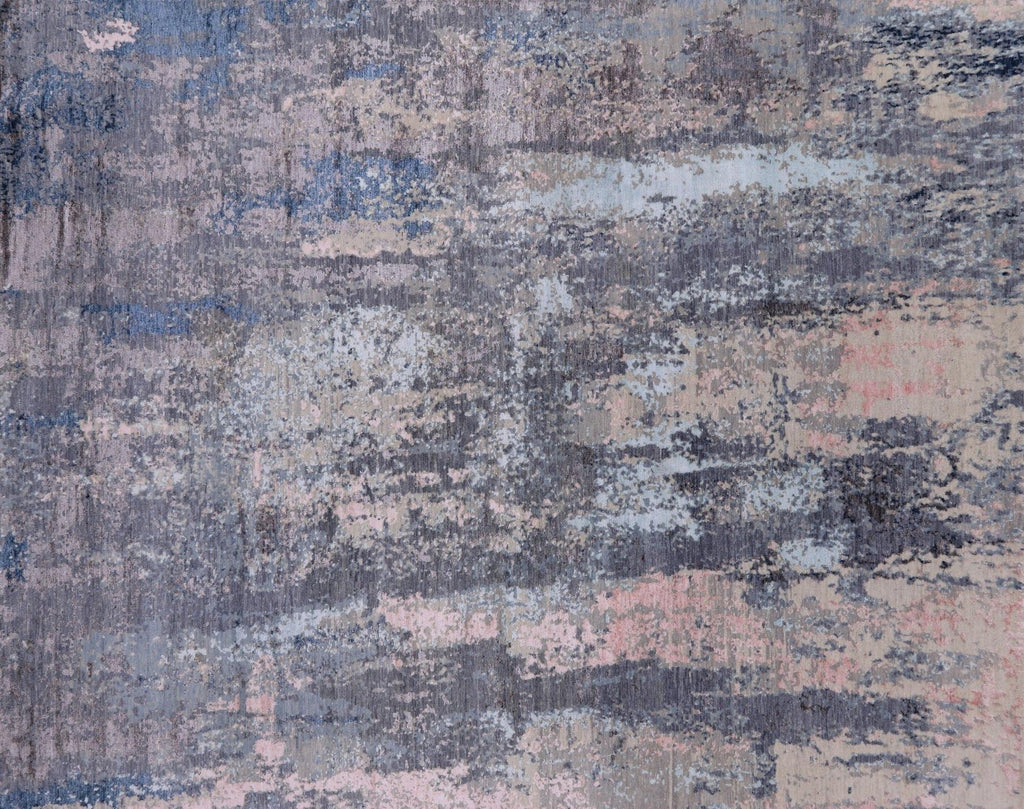 Hand Knotted Abstract Wool & Silk Rug - Manhattan Rugs