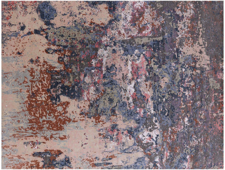 Abstract Handmade Wool & Silk Area Rug - Manhattan Rugs