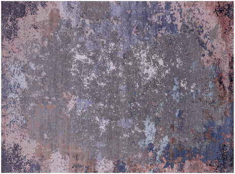 Abstract Handmade Wool & Silk Area Rug - Manhattan Rugs