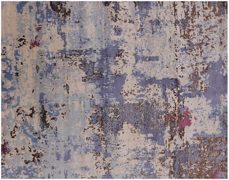 Abstract Handmade Wool & Silk Rug - Manhattan Rugs