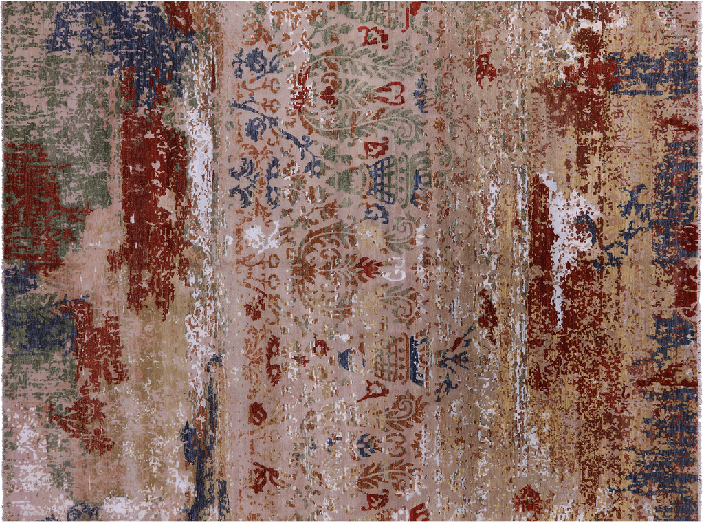 8' 11" X 11' 11" Persian Hand-Knotted Wool & Silk Rug - Q6345