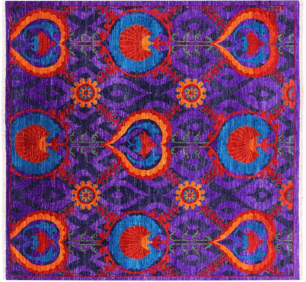 Square William Morris Hand-Knotted Wool Rug - Manhattan Rugs