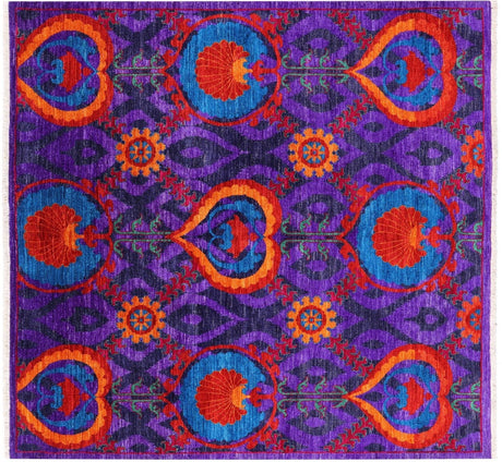 Square William Morris Hand-Knotted Wool Rug - Manhattan Rugs