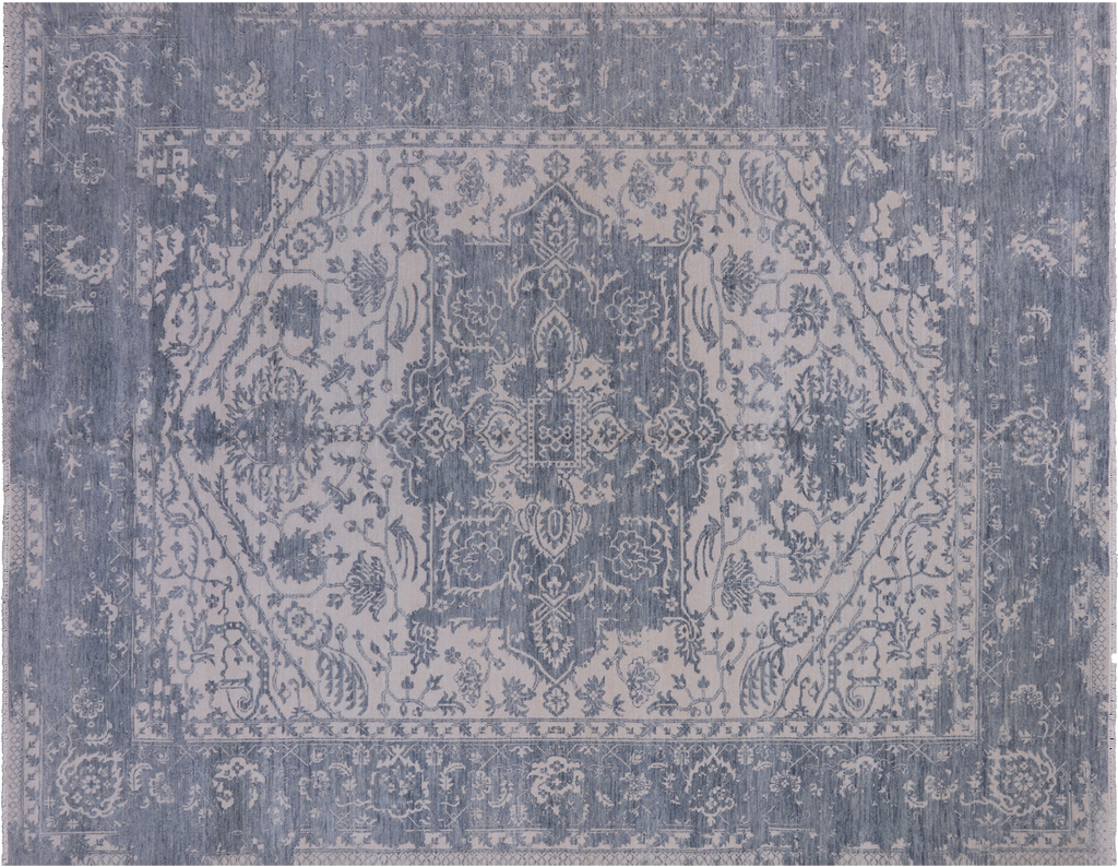 SUPER SALE Grey 7' 10" X 10' 2" Fine Heriz Serapi Hand-Knotted Rug - Q6497