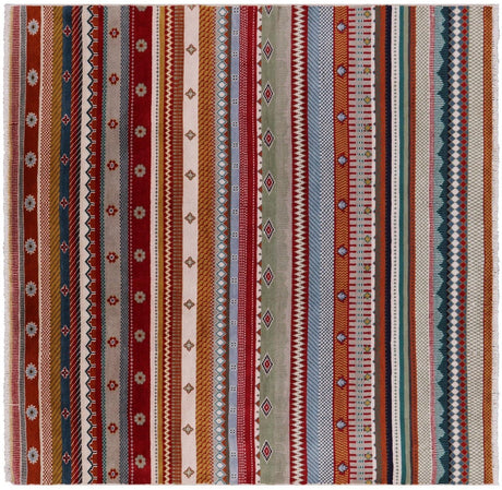 Square Loribaft Persian Gabbeh Hand-Knotted Rug - Manhattan Rugs