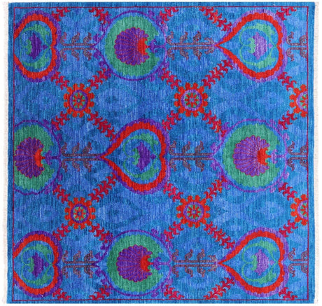 Square William Morris Handmade Wool Rug - Manhattan Rugs