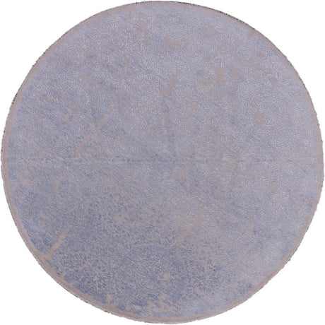 Round Wool & Silk Persian Hand Knotted Rug - Manhattan Rugs