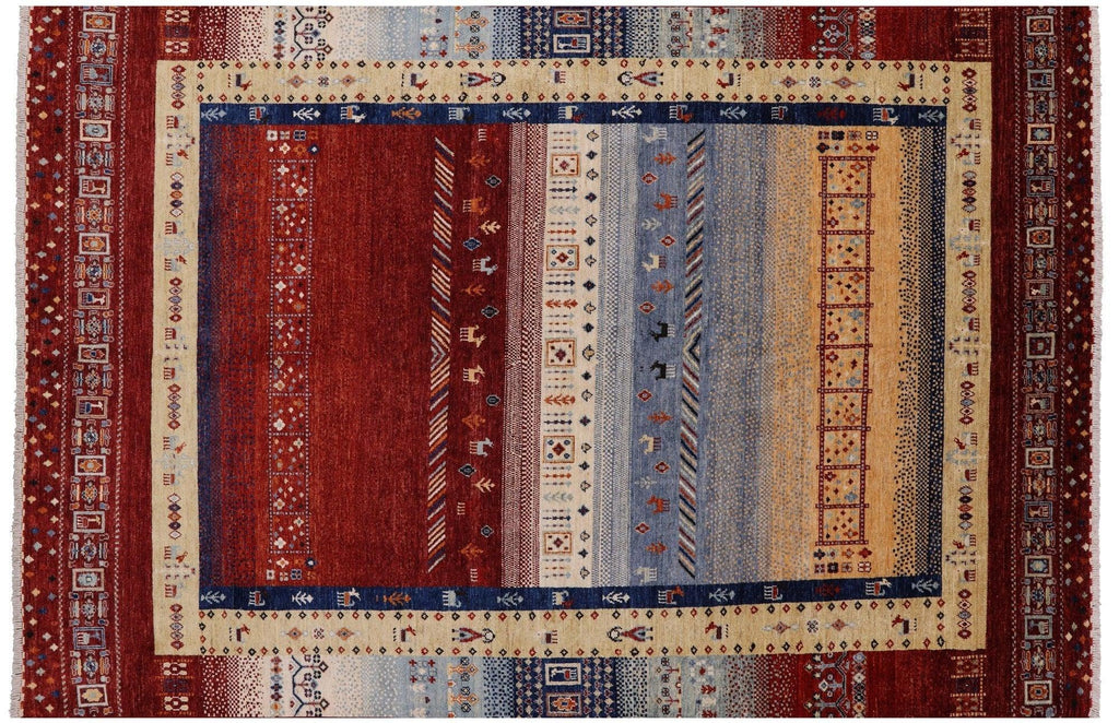 Handmade Tribal Persian Gabbeh Wool Rug - Manhattan Rugs