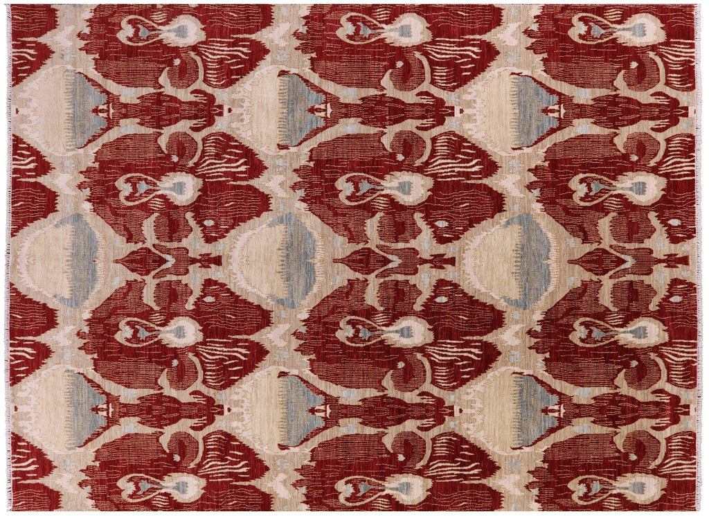 Ikat Hand Knotted Wool Rug - Manhattan Rugs