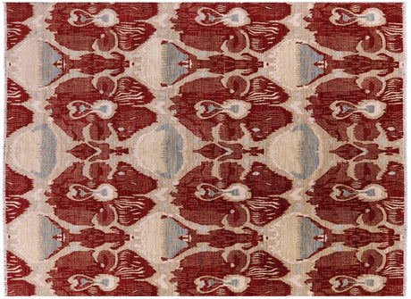 Ikat Hand Knotted Wool Rug - Manhattan Rugs