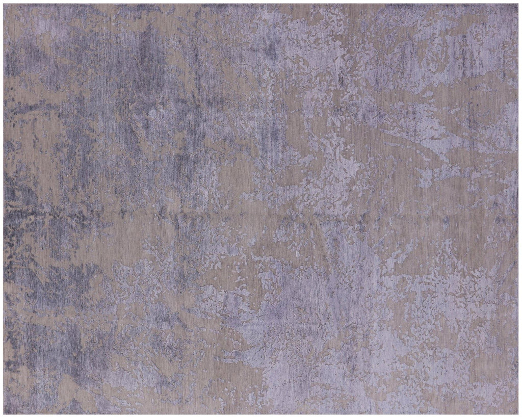 Abstract Wool & Silk Hand Knotted Rug - Manhattan Rugs