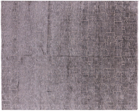 Wool & Silk Hand Knotted Abstract Rug - Manhattan Rugs