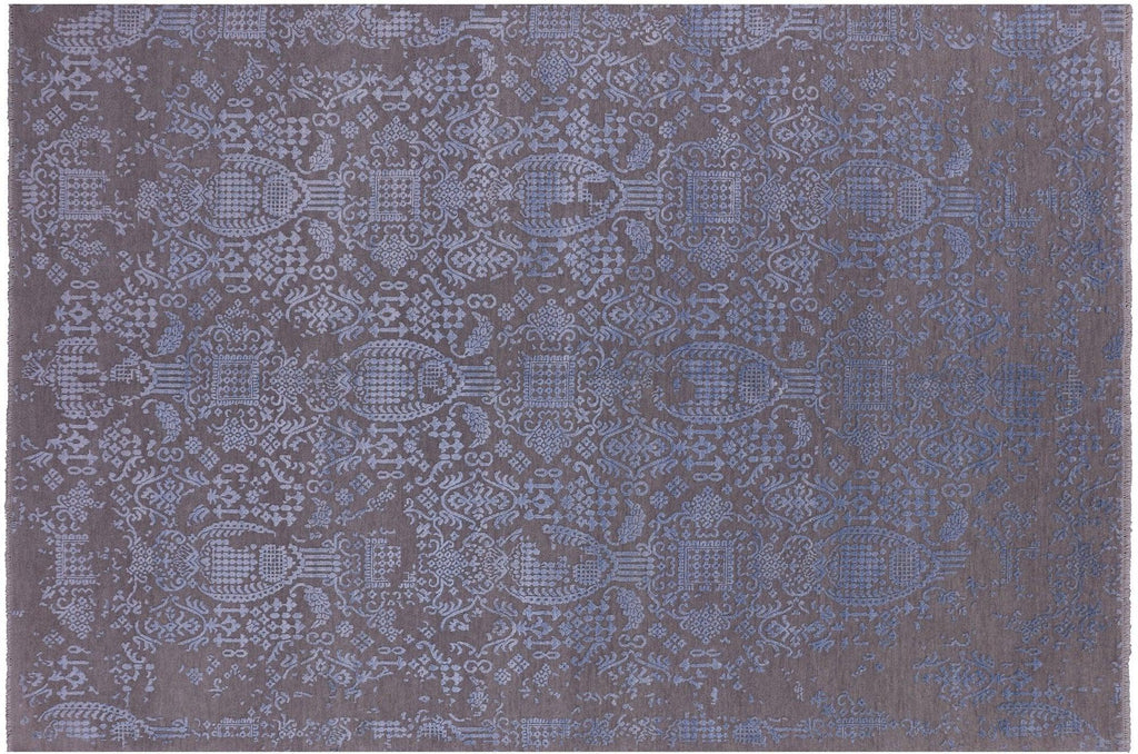 Hand Knotted Wool & Silk Contemporary Rug - Manhattan Rugs
