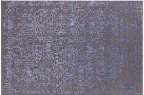 Hand Knotted Wool & Silk Contemporary Rug - Manhattan Rugs