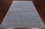 Grey 6' 1" X 9' 1" Hand Knotted Wool & Silk Contemporary Rug - Q6734