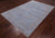 Grey 6' 1" X 9' 1" Hand Knotted Wool & Silk Contemporary Rug - Q6734
