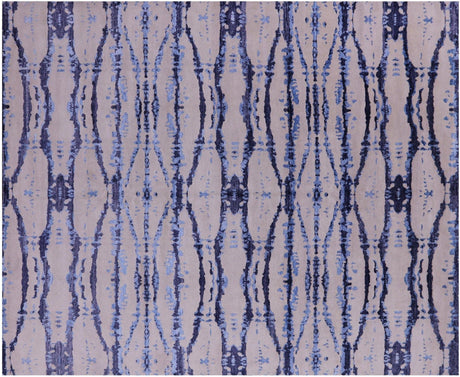Contemporary Hand Knotted Wool & Silk Area Rug - Manhattan Rugs