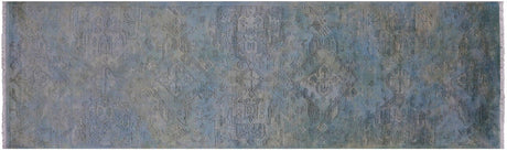 Overdyed Full Pile Handmade Wool Runner Rug - Manhattan Rugs