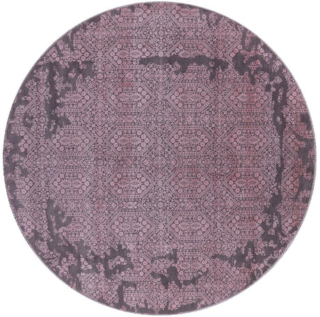 Round Persian Hand Knotted Wool & Silk Rug - Manhattan Rugs