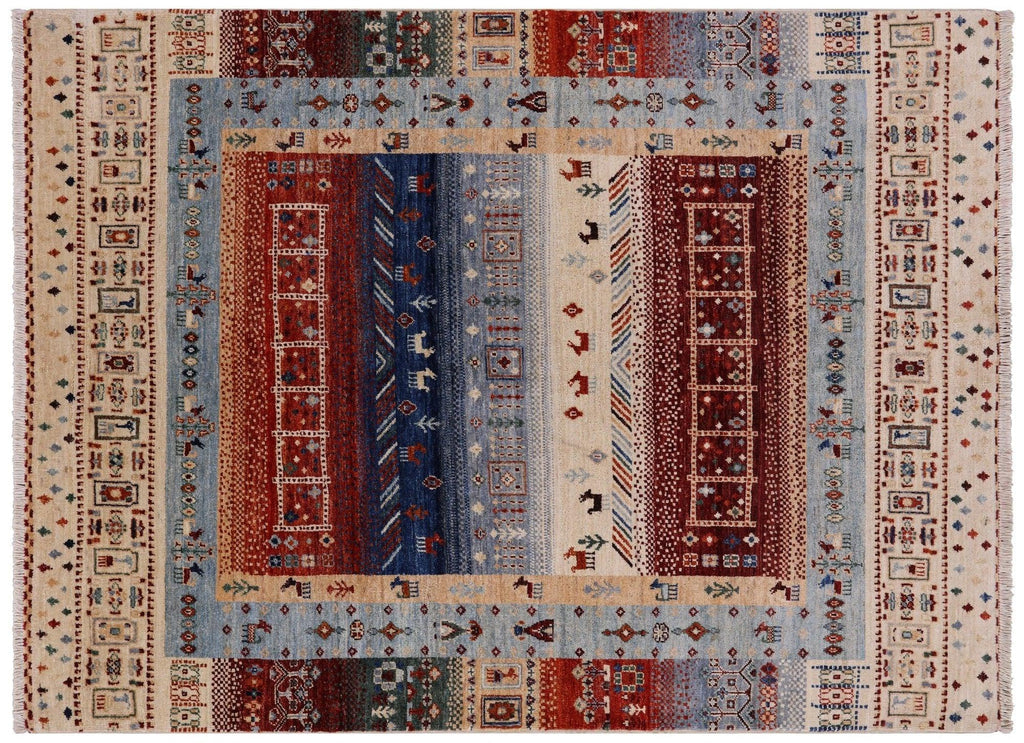 Tribal Persian Gabbeh Hand Knotted Rug - Manhattan Rugs