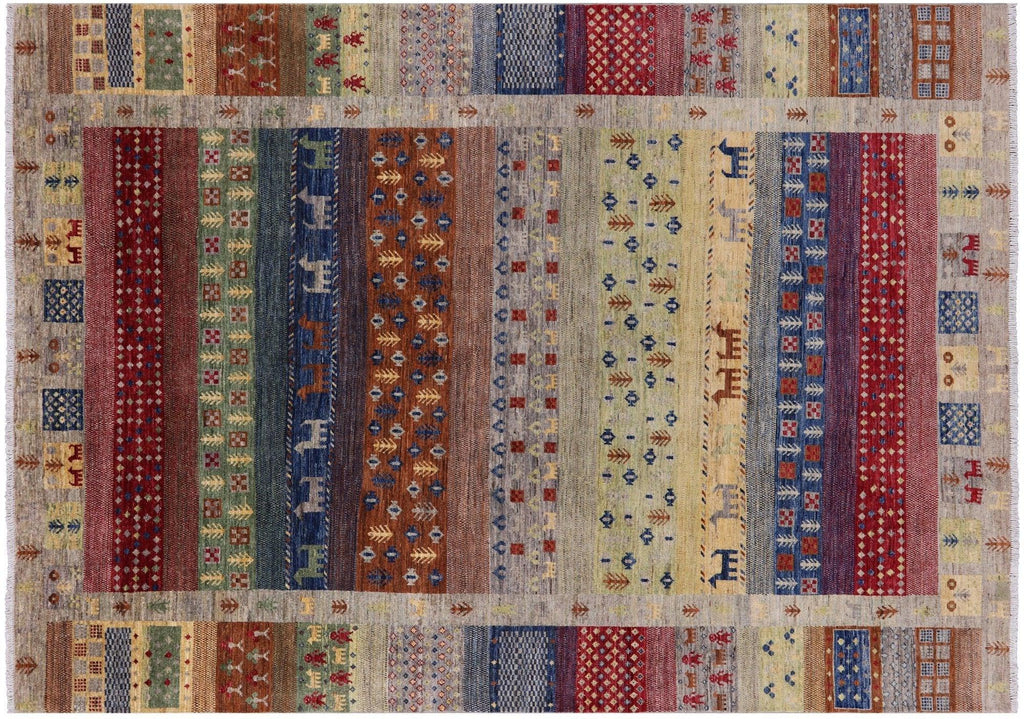 Tribal Persian Gabbeh Hand Knotted Rug - Manhattan Rugs