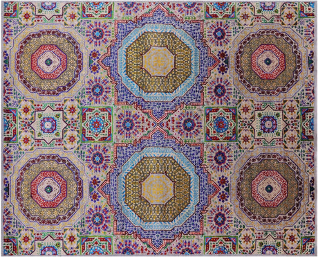 Hand-Knotted Mamluk Wool & Silk Rug - Manhattan Rugs