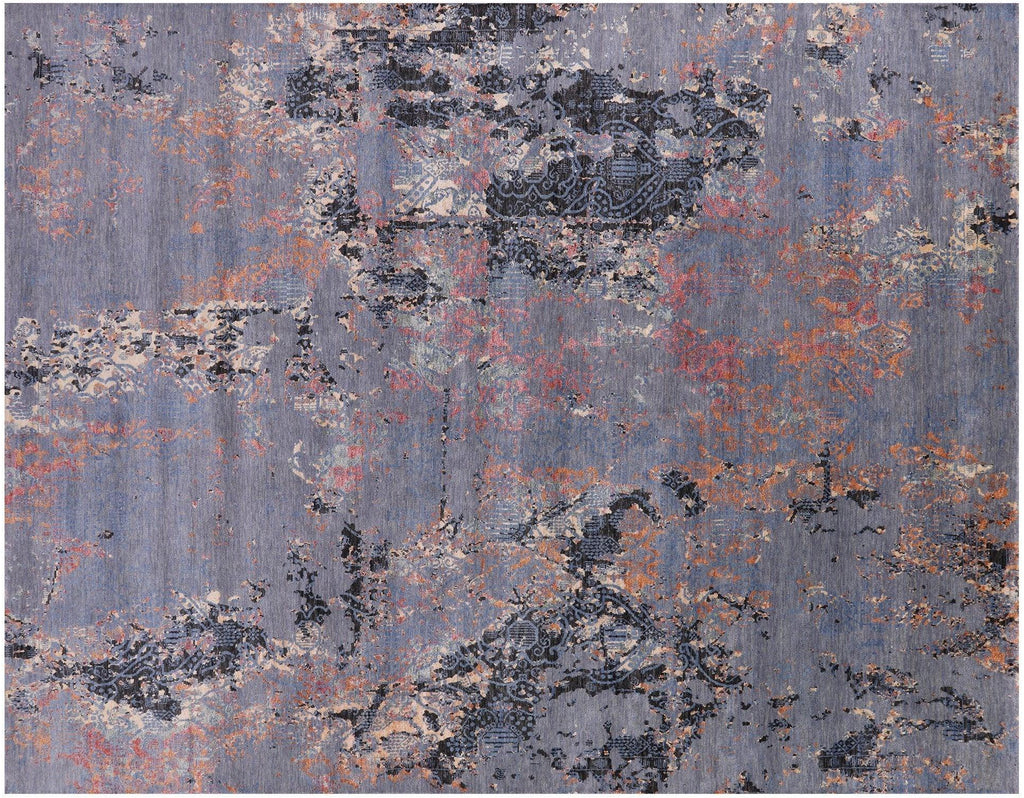 Modern Hand-Knotted Wool & Silk Rug - Manhattan Rugs
