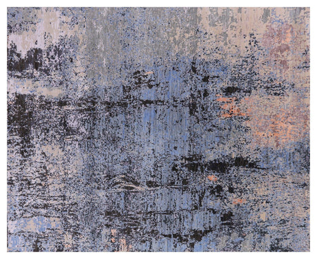 Hand-Knotted Wool & Silk Abstract Rug - Manhattan Rugs