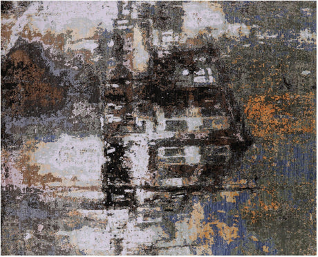 The Lake House Desing Handmade Wool & Silk Modern Rug - Manhattan Rugs