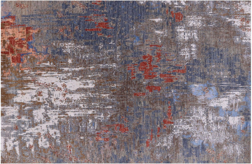 Wool & Silk Modern Hand-Knotted Rug - Manhattan Rugs