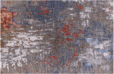 Wool & Silk Modern Hand-Knotted Rug - Manhattan Rugs