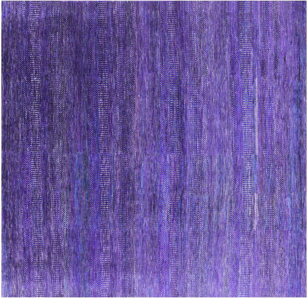 Square Gabbeh Savannah Grass Hand-Knotted Wool & Silk Rug - Manhattan Rugs