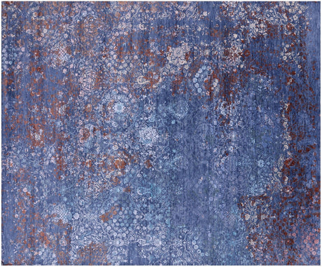 Modern Hand-Knotted Wool & Silk Rug - Manhattan Rugs