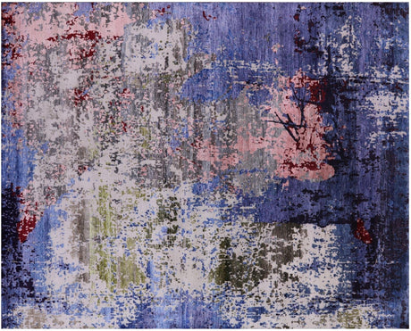 Modern Wool & Silk Hand Knotted Rug - Manhattan Rugs