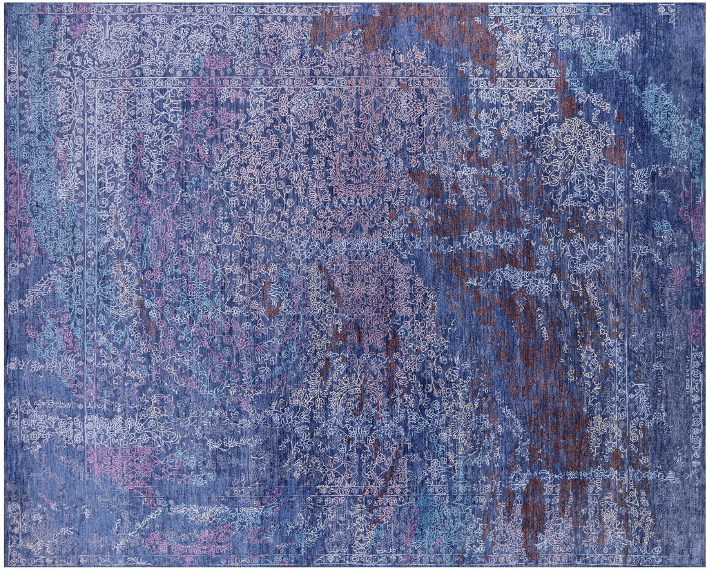 Modern Wool & Silk Hand Knotted Rug - Manhattan Rugs