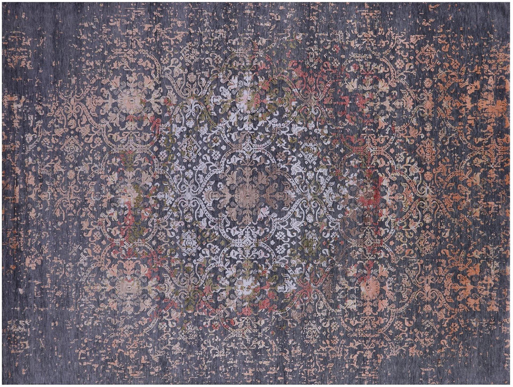 Modern Hand Knotted Wool & Silk Rug - Manhattan Rugs