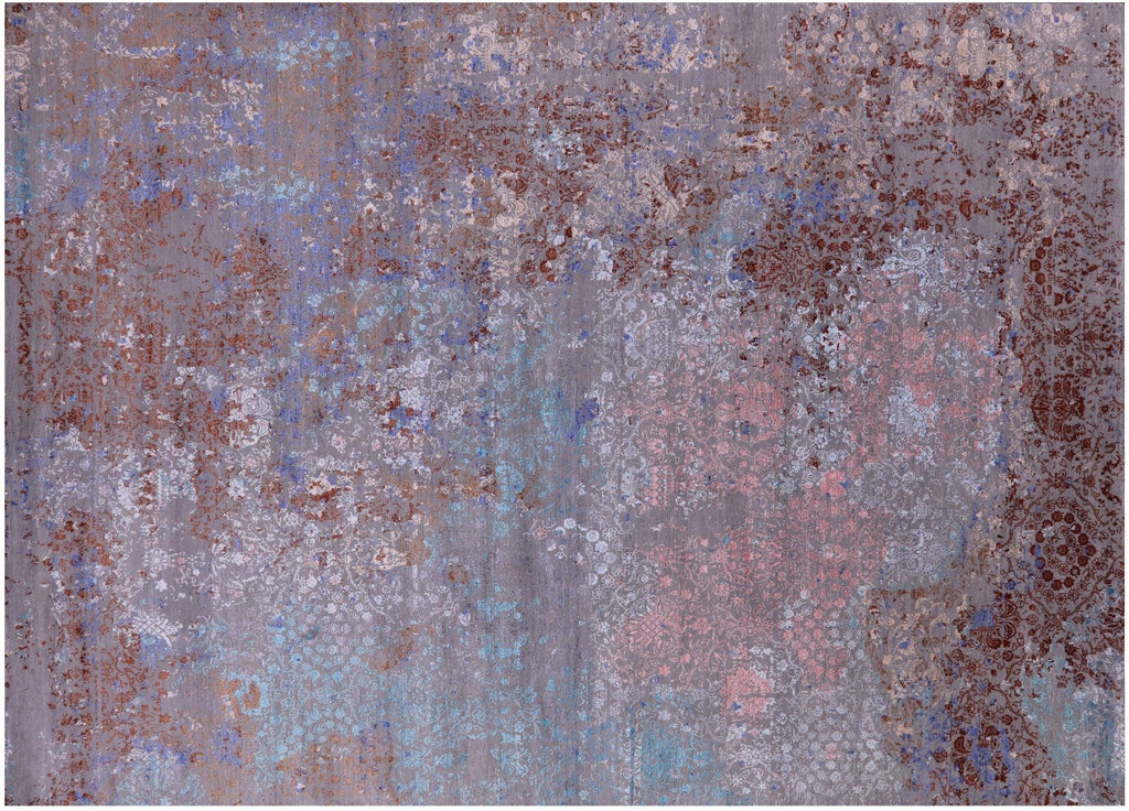 Modern Hand Knotted Wool & Silk Rug - Manhattan Rugs