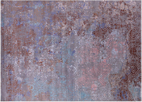 Modern Hand Knotted Wool & Silk Rug - Manhattan Rugs