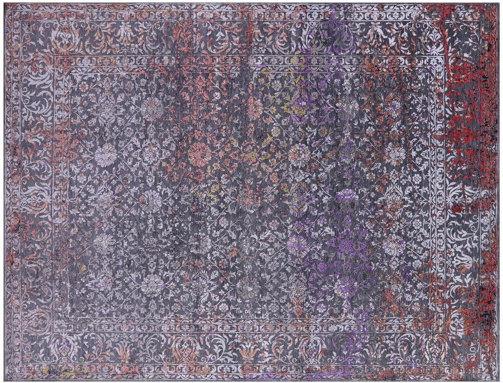 Hand-Knotted Persian Tabriz Wool & Silk Rug - Manhattan Rugs