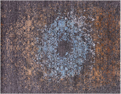 Modern Hand Knotted Wool & Silk Rug - Manhattan Rugs