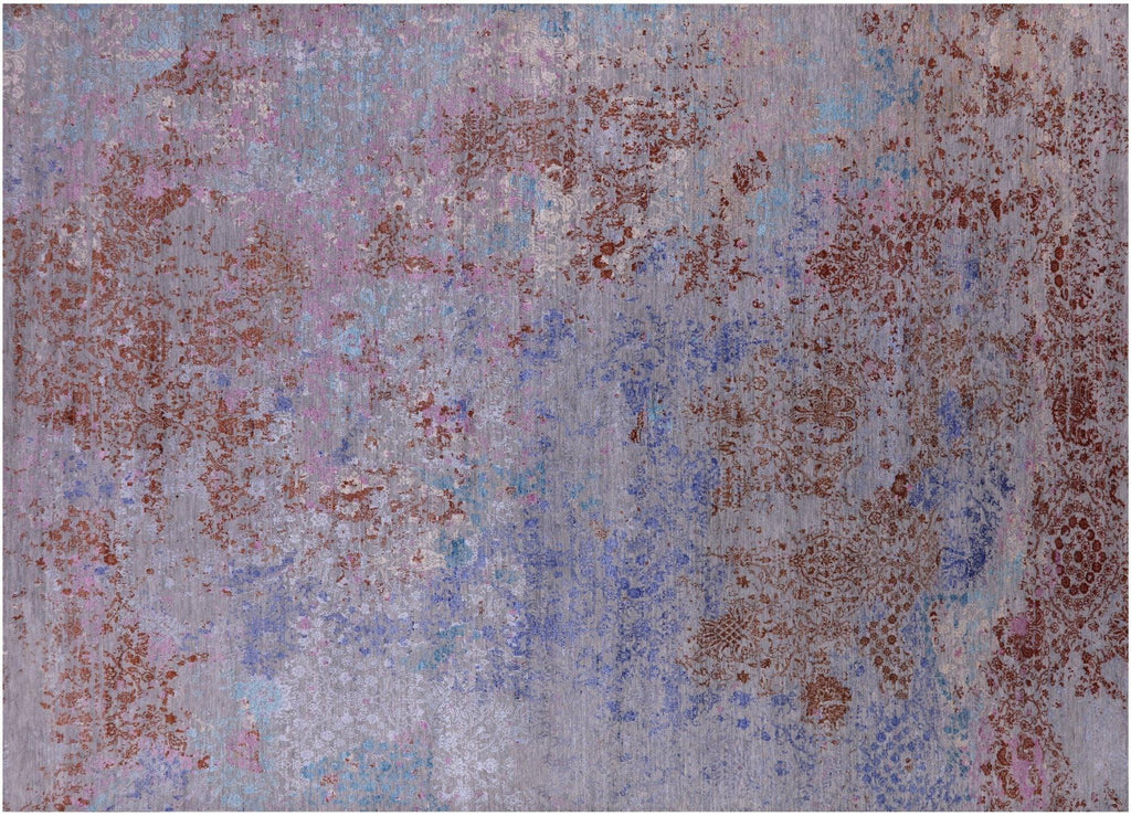 Wool & Silk Modern Hand Knotted Rug - Manhattan Rugs