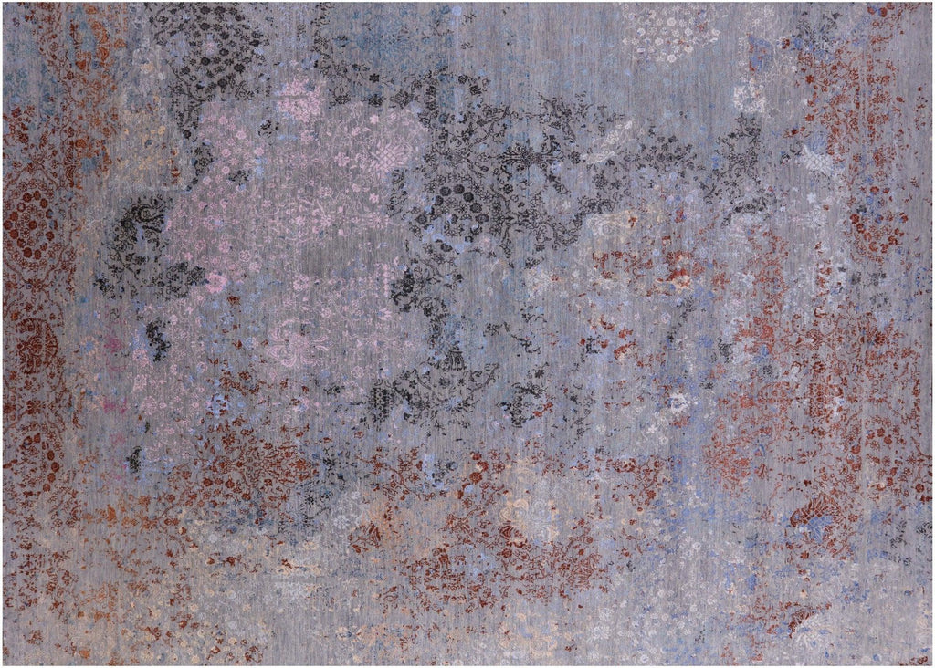 Modern Hand Knotted Wool & Silk Rug - Manhattan Rugs