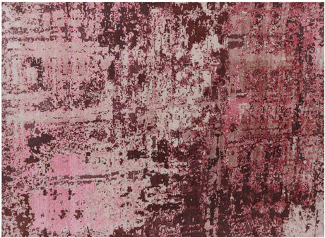 Handmade Abstract Wool & Silk Rug - Manhattan Rugs