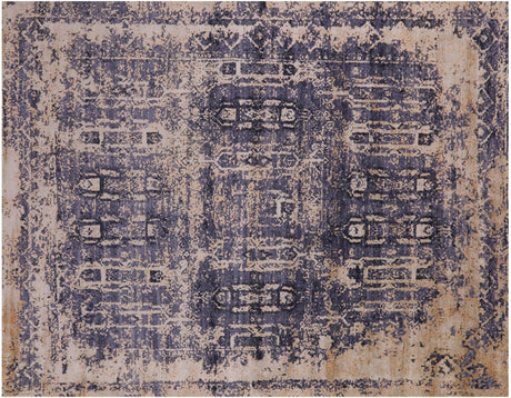 Wool & Silk Modern Hand Knotted Rug - Manhattan Rugs