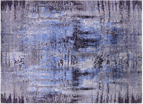 Hand Knotted Modern Wool & Silk Rug - Manhattan Rugs
