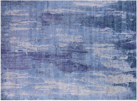 Hand Knotted Modern Wool & Silk Rug - Manhattan Rugs