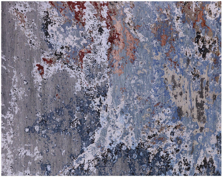 Handmade Abstract Wool & Silk Rug - Manhattan Rugs