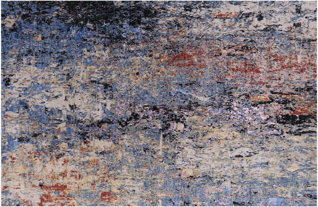 Modern Wool & Silk Hand-Knotted Rug - Manhattan Rugs