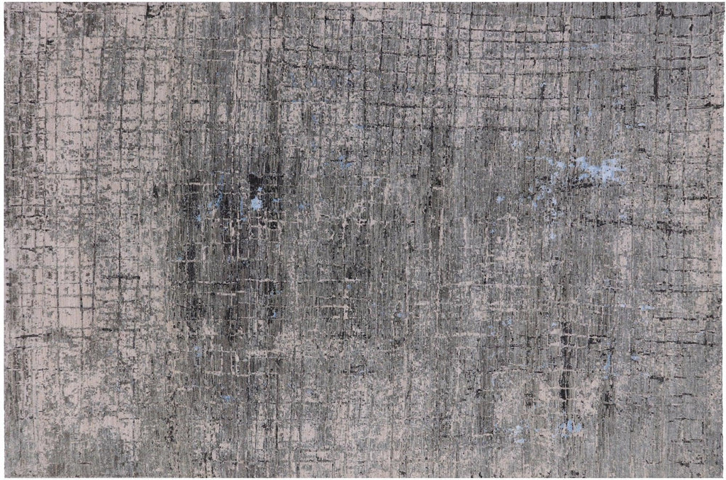 Wool & Silk Hand Knotted Abstract Rug - Manhattan Rugs